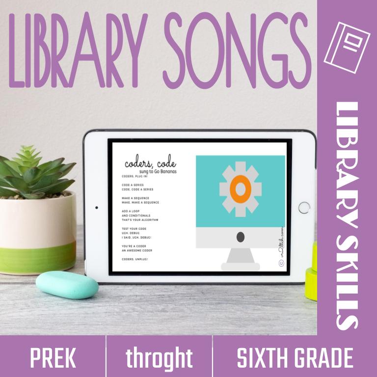 Teach library media routines, procedures, and concepts to young learners pretty quickly with these library skills songs that get everyone singing!
