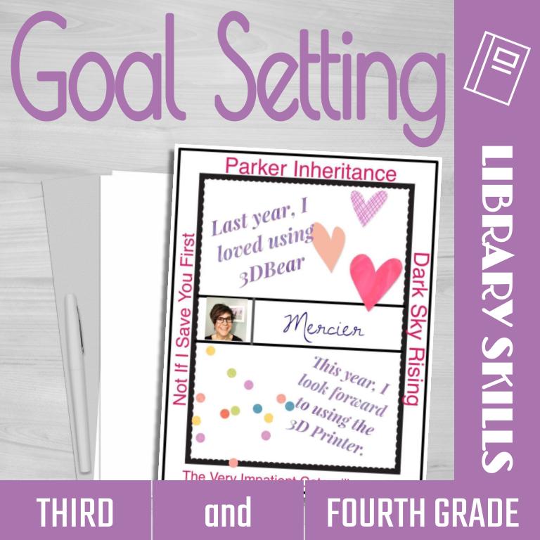 Library Goal Setting for grades 3 and 4 that introduces them to new series!