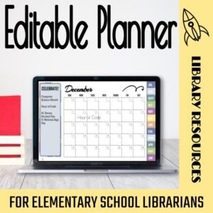 Editable Library Planner for Elementary School Librarians!